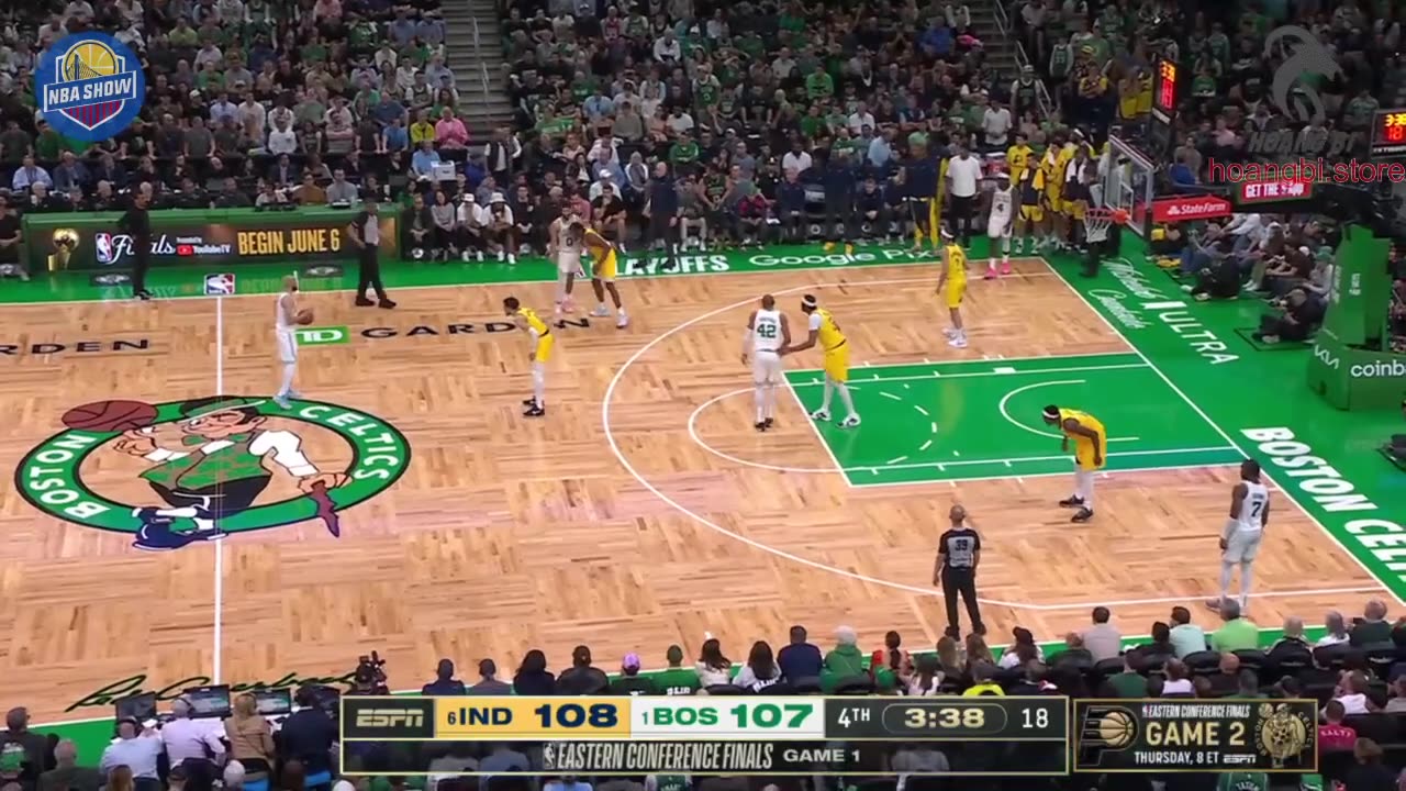 (CTTO) Boston Celtics Vs Indiana Pacers game1 4th quarter intense match