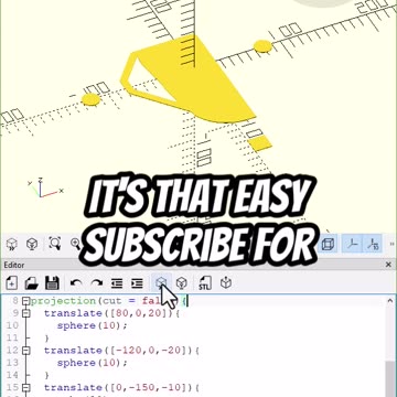 OpenScad: Projection Shadow
