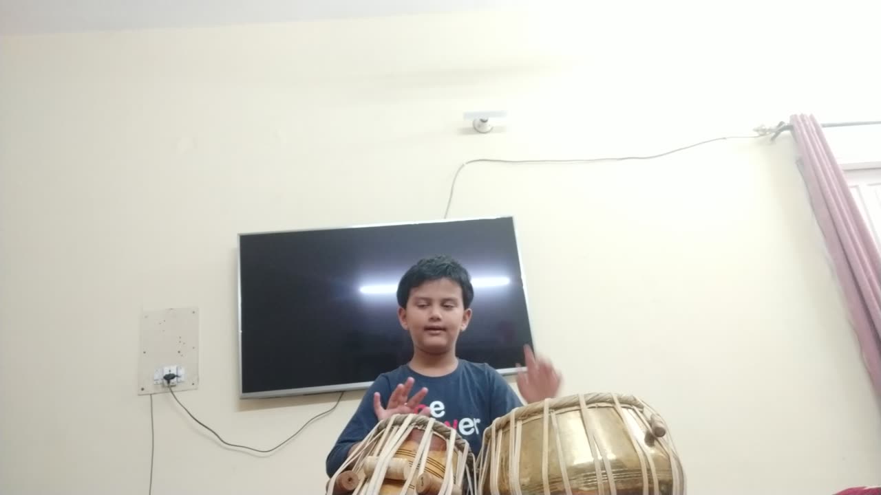 Tabla Instrument playing with zeal and passion