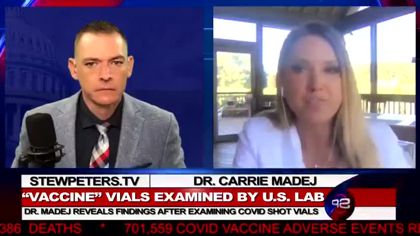 VAXXINE VIAL EXAMINED IN A LAB (STEW PETERS SHOW)
