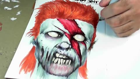 ZOMBIE DAVID BOWIE DRAWING part 3