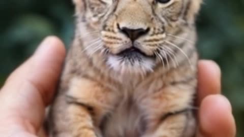 Cute baby lion