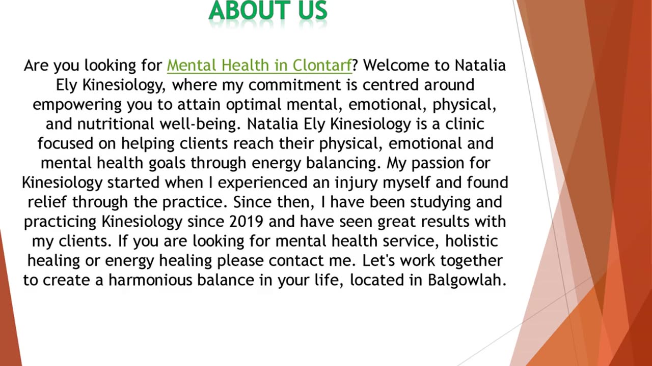 Are you looking for Mental Health in Clontarf?