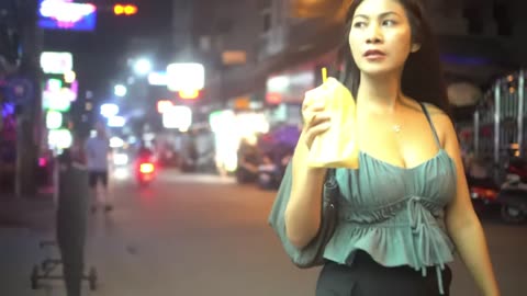 Thailand, beach road in Pattaya. Pattaya night street just look around. So many sexy freelancers. 34