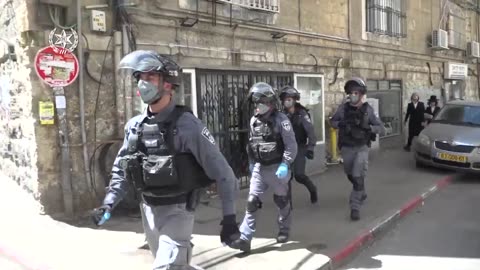 אכיפת צו בריאות העם בשכונת מאה שערים בירושלים 30.03.2020