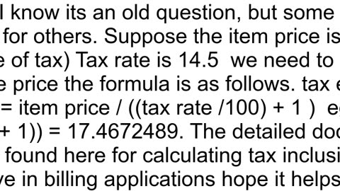 How to calculate the original value given a percentage inclusive value