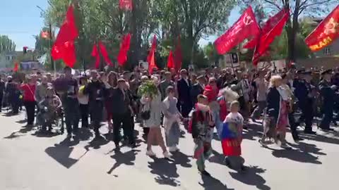 Oslavy dne osvobození 9. května v Melitopolu