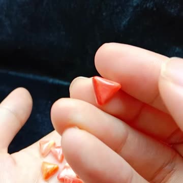 Orange spiny oyster rectangle triangle shape cabochon size 6*8mm 9*29mm 8mm06