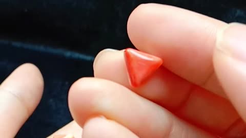 Orange spiny oyster rectangle triangle shape cabochon size 6*8mm 9*29mm 8mm06