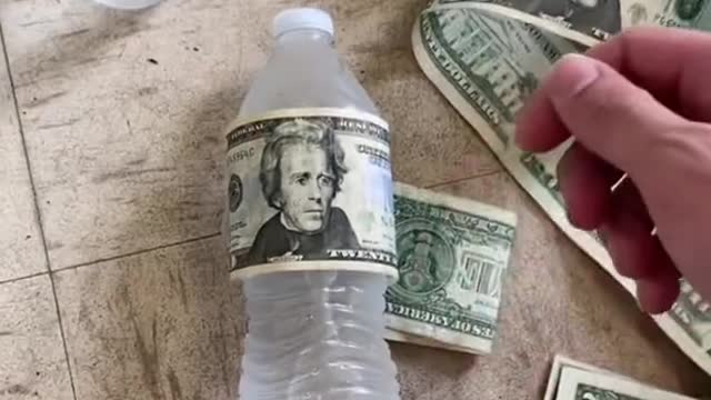 No but they buy the water and use the dollar for Pepsi