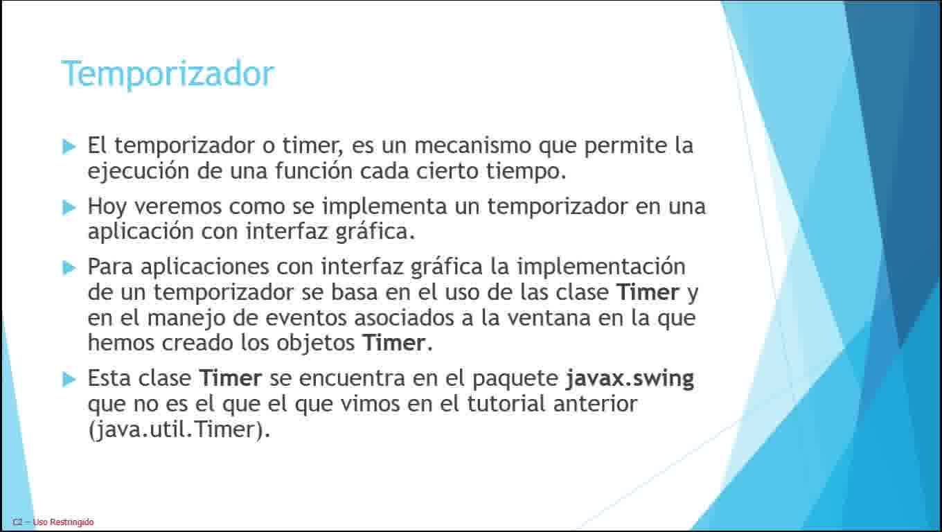 Java parte 35. Temporizador en una aplicación con interfaz gráfica.