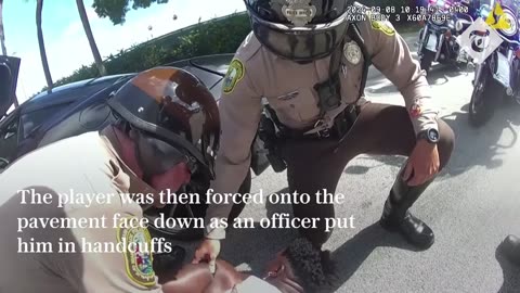 Moment NFL star Tyreek Hill dragged to ground by police