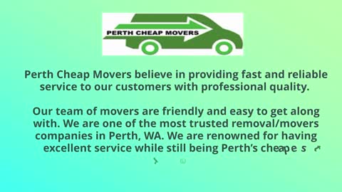 Removalist Perth