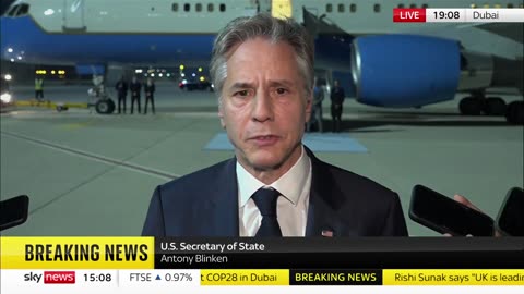 US Secretary of State Antony Blinken says a "pause""came to an end because of Hamas".