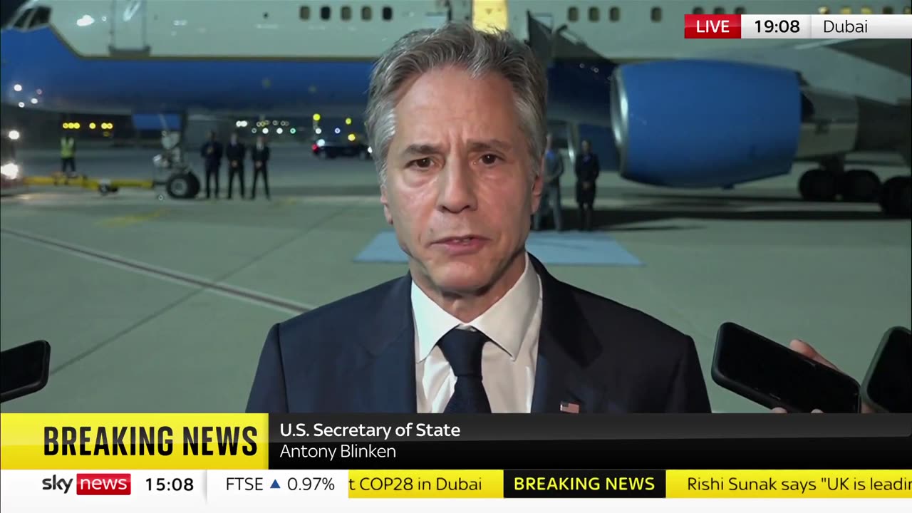 US Secretary of State Antony Blinken says a "pause""came to an end because of Hamas".