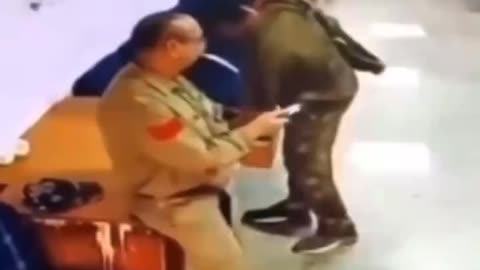 Guard Destroys Arm By Accident