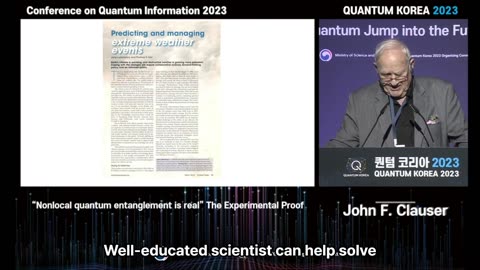 2022 Physics Nobel Laureate John F. Clauser Key Note Speech in Seoul