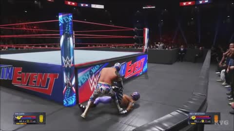 WWE 2K20 Sin Cara vs Rey Mysterio Last Man Standing Gameplay PS4 HD