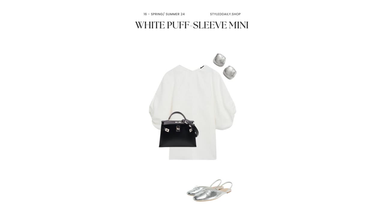 Styling a white puff-sleeve mini dress | Styled Daily