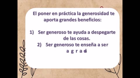 Generosidad Un valor que perfecciona la voluntad de resistir el egoísmo Foro - Chat