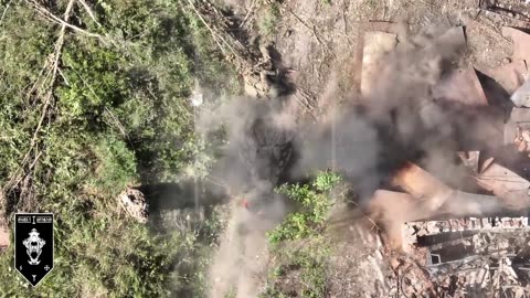 2 Russian soldiers standing still to avoid drone detection and getting hit anyway