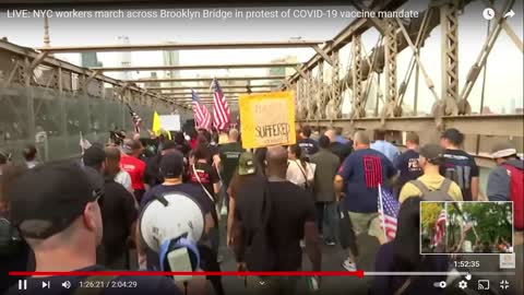Fire fighters and emt protest new York