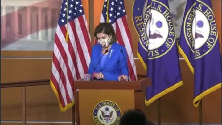 Nancy Pelosi, after failure, is stone cold drunk at morning press conference 10-1-2021