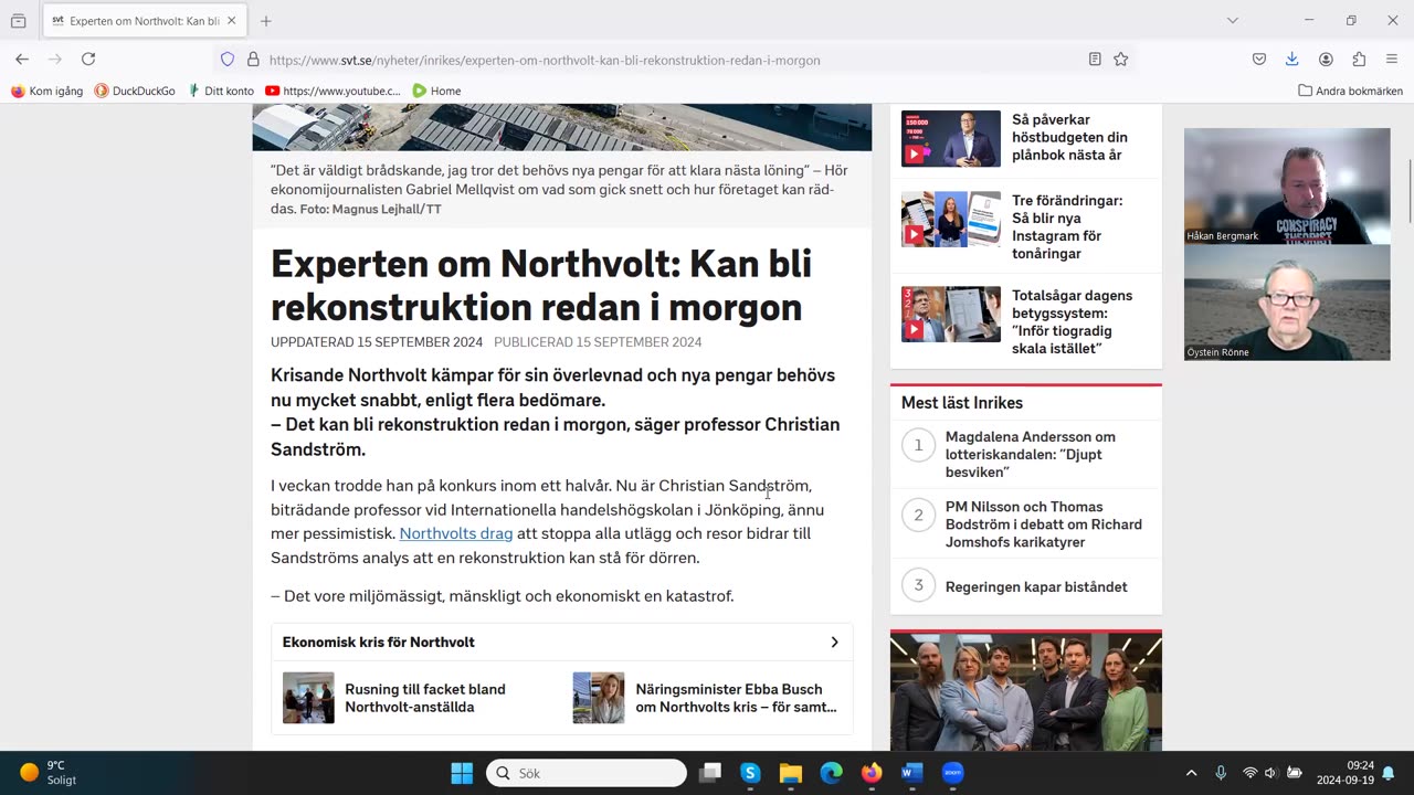 Lunchklubben 19 sept Det ekonomiska slukhålet Northvolt