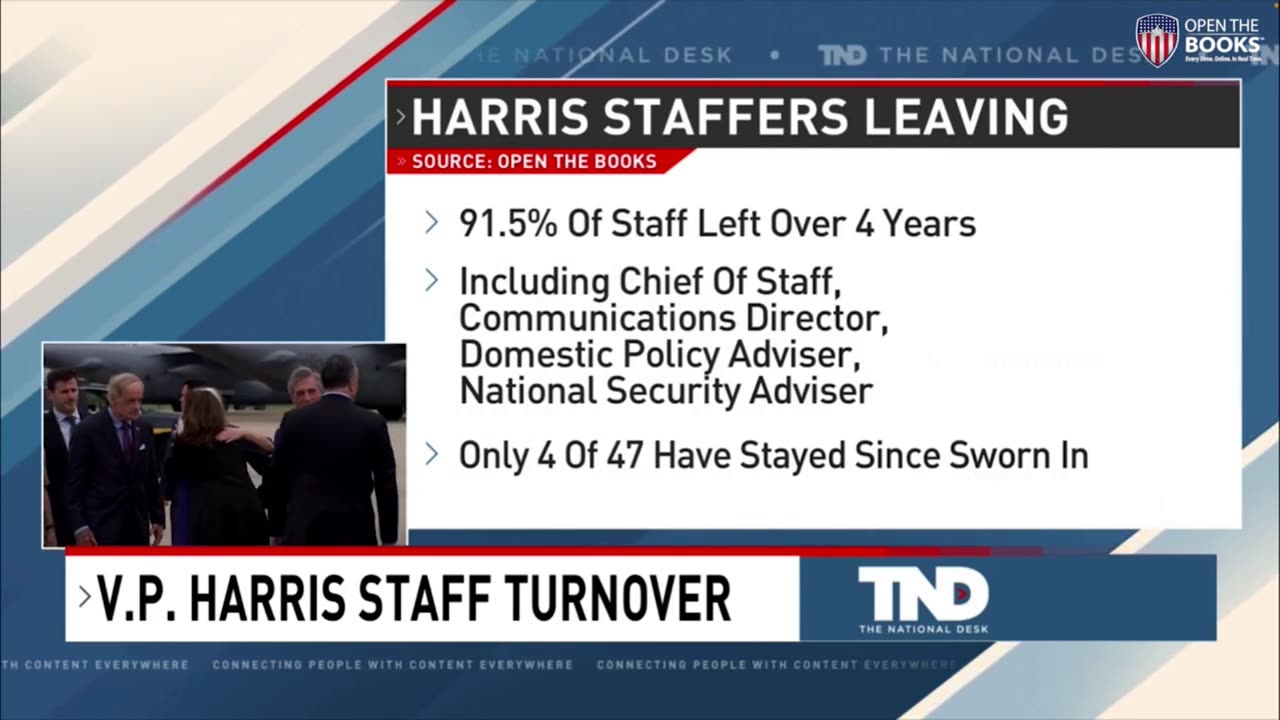Staff Turnover Under Harris is Over 90% as VP