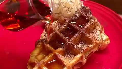 Waffle and Syrup