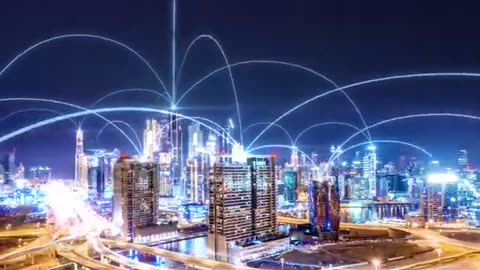 smart city' aerial drone footage