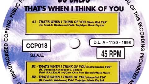 Safari Remixes DJ Calvo - That's When I Think Of You