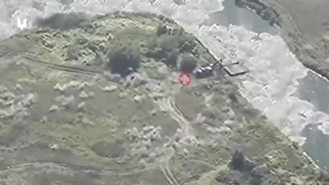 Russian pontoon bridge crews and equipment hit by FPVs and GMLRS
