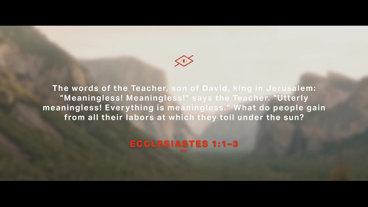 The Book of Ecclesiastes Session 1