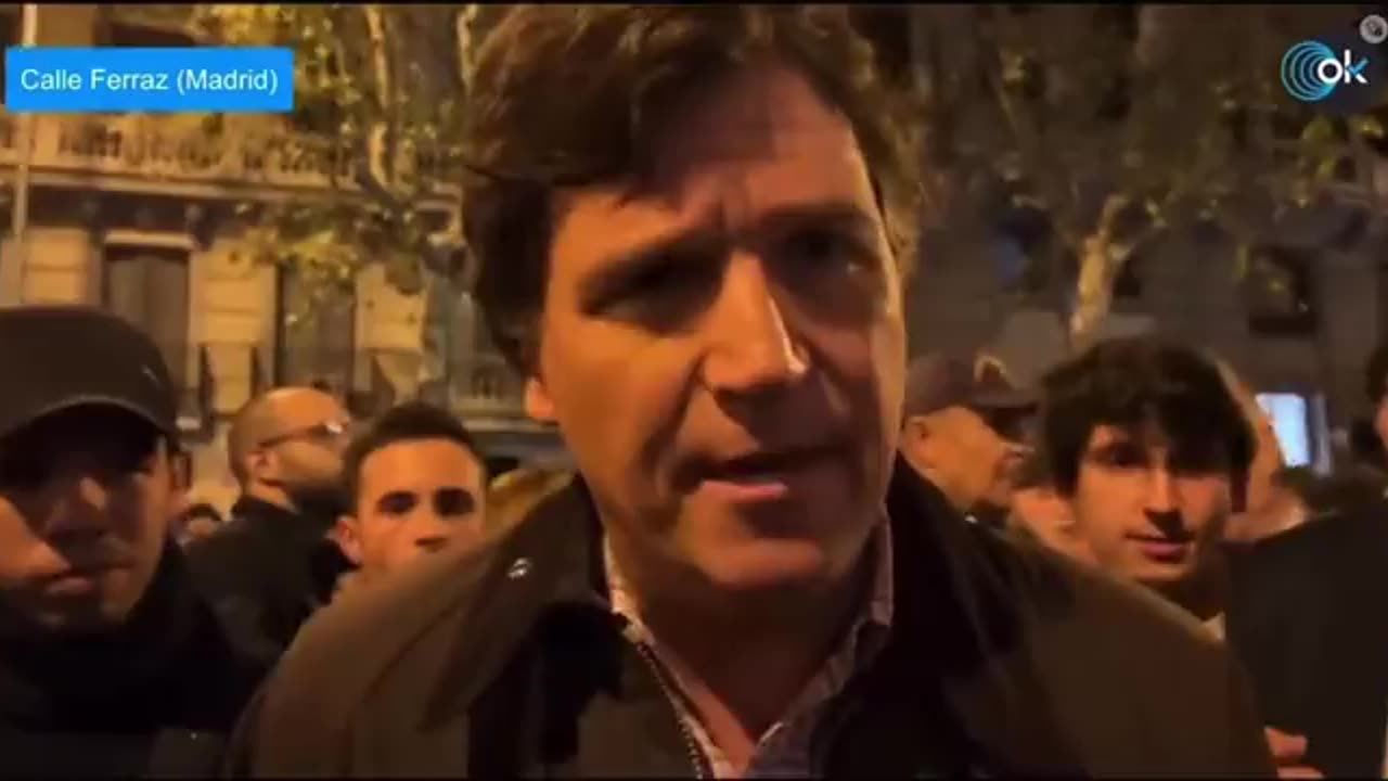 Tucker shows up to protests over Socialist leaders in Spain with powerful message