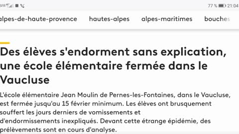 Des élèves s'endorment sans explication (redif février2021)