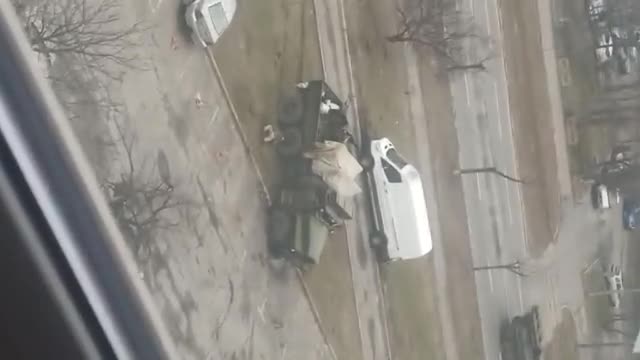 KIEV shots and a TANK runs over a car. - 10