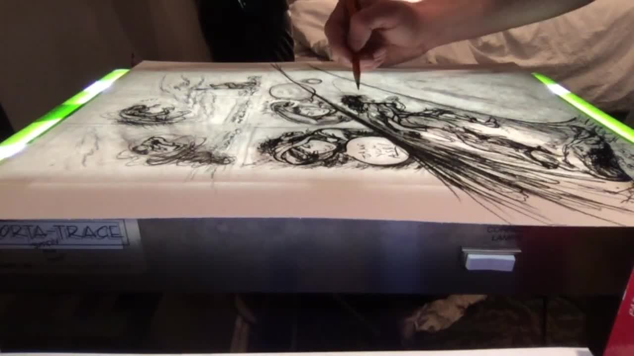 Timelapse_ Charcoal art for page 50 in 17 minutes