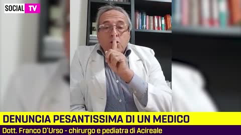 Denuncia PESANTISSIMA di un medico di Acireale. E' medico da 45 anni
