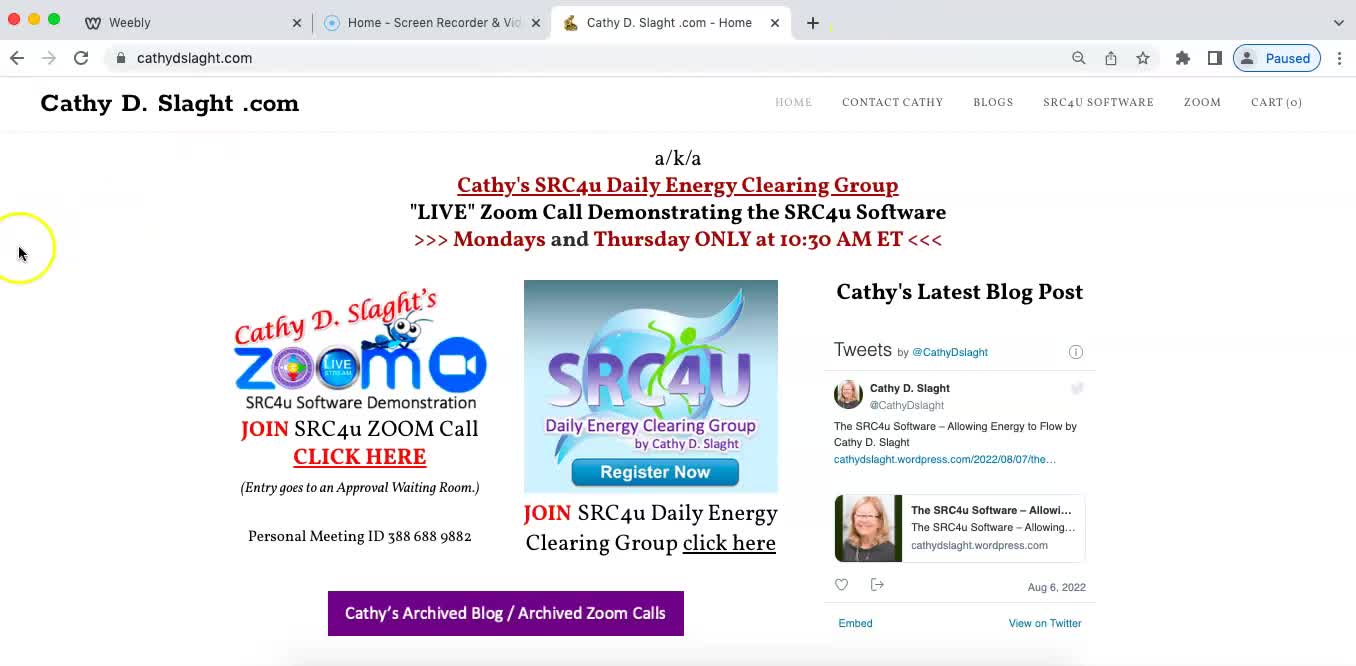 SRC4u Software Demonstration Zoom Call 8 8 2022