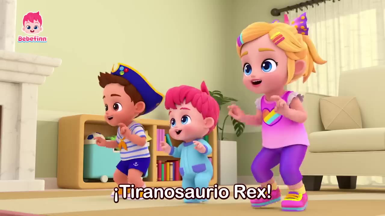 š¦Ā”Roar! Tiranosaurio Rex | Cantemos en espaƱol e inglĆ©s | | Bebefinn Canciones Infantiles
