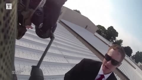 Trump Shooting - Bodycam footage that is tilted to make that almost flat roof to look steeper