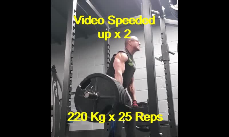 Rack Pull - 220kg for 25 reps