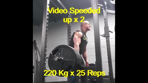 Rack Pull - 220kg for 25 reps