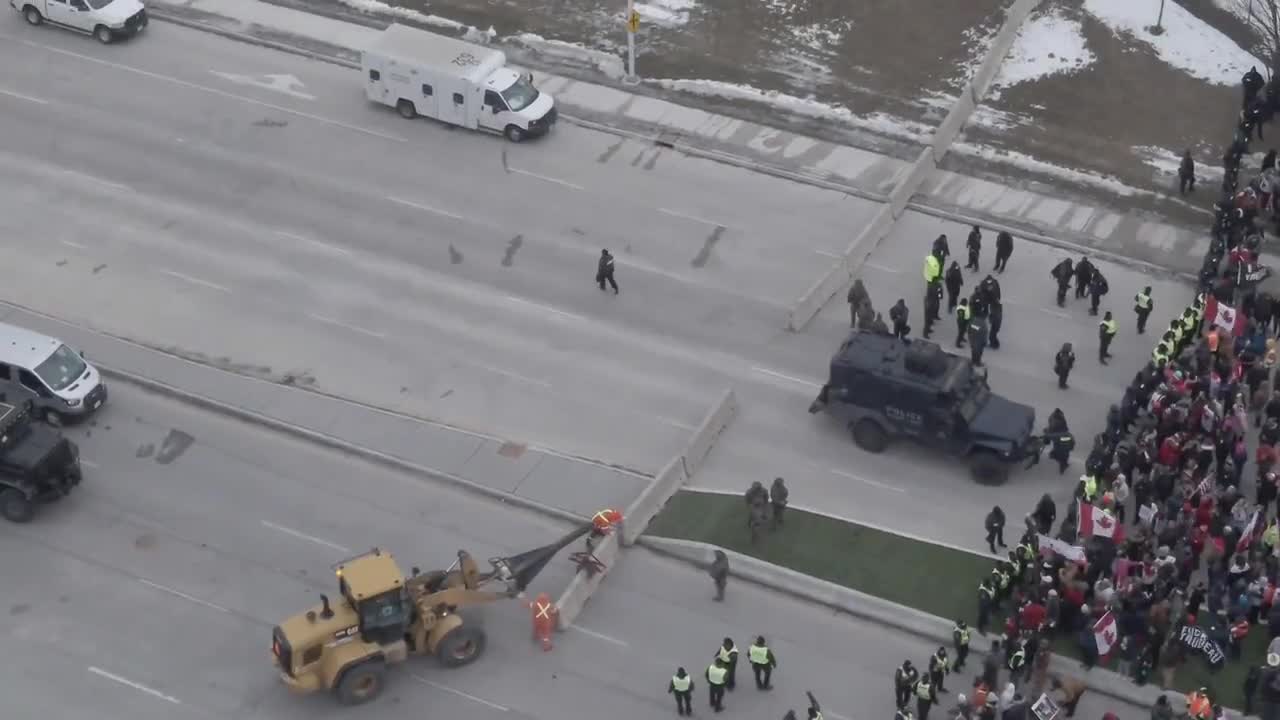 Concrete Barriers being put up in Windsor