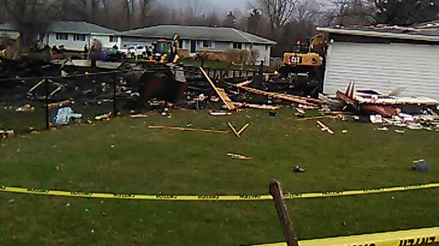 After math of the explosion in the Town of Gates ny