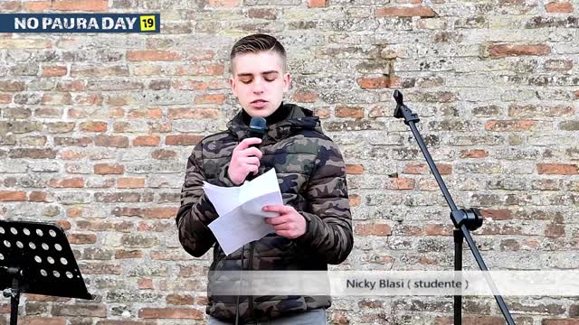 NO PAURA DAY | 19 intervento di Nicky Blasi | studente |