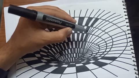 How To Draw 3D Hole - Anamorphic Illusion - 3D Trick Art @Tonniartandcraft