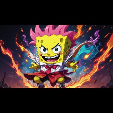 [SpongeBob sings/AI Cover] Fairy tail Opening 1 Funkist - Snow Fairy