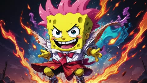 [SpongeBob sings/AI Cover] Fairy tail Opening 1 Funkist - Snow Fairy